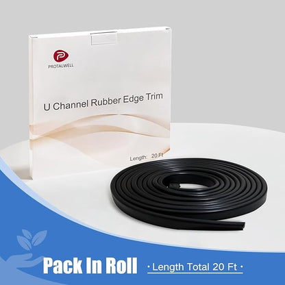 Rubber Edge Trim, 1/4" U Channel Edge Trim, Edge Protector - Image 3
