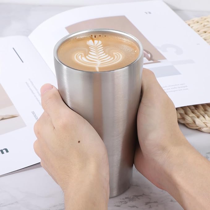 Beasea Stainless Steel Cups 19 oz, 6 Pack Large 18.6oz 550ml Stainless Steel - Image 7