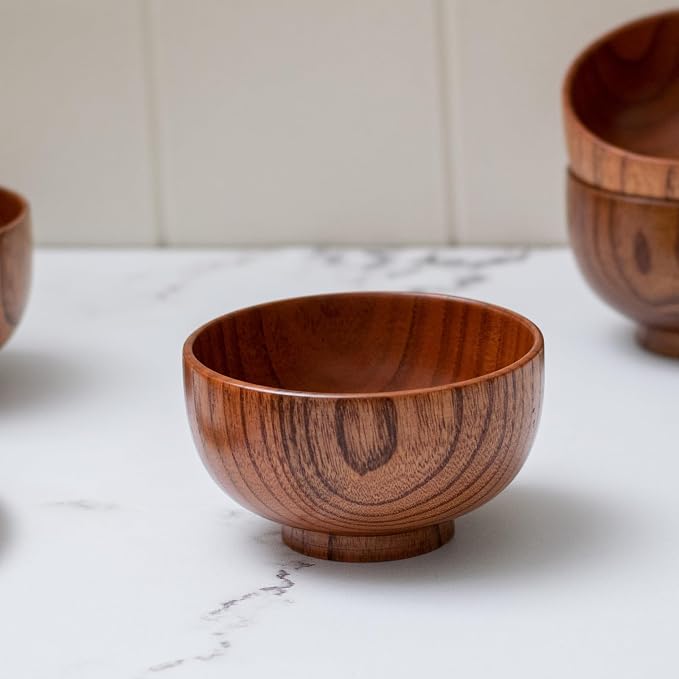 Handmade Wood Bowl, for Rice, Decoration - Image 5