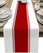 72 inches Long Red Table Runners, Modern Stripes Table Runner Dresser Scarves by Futuregrace