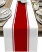 Red Stripes Table Runners, Non Slip Modern Table Runner Dresser Scarves 70 by Futuregrace