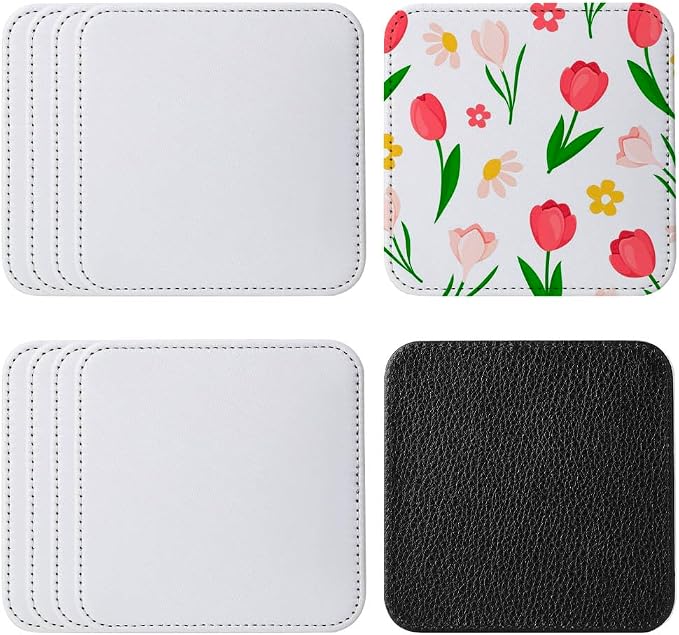 10 Pcs Sublimation Coasters Blanks by Unknown