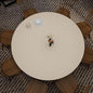 Round Table Cover - Can Be Used On Both Sides Waterproof and Easy to Clean Good Flatness Used for Dining Table(Light Beige+Light Gray Dia.42Inch)