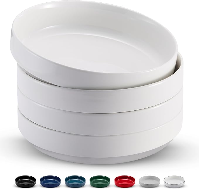 KooK Pasta Bowl, Bowl Plate, Low Bowl, Plate Bowls, Ceramic Large Shallow Bowls by Kook