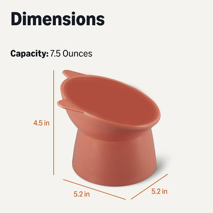 Amazon Basics Raised Cat Feeding Bowls, Cat Ear Shape, Tilted Design, - Image 5