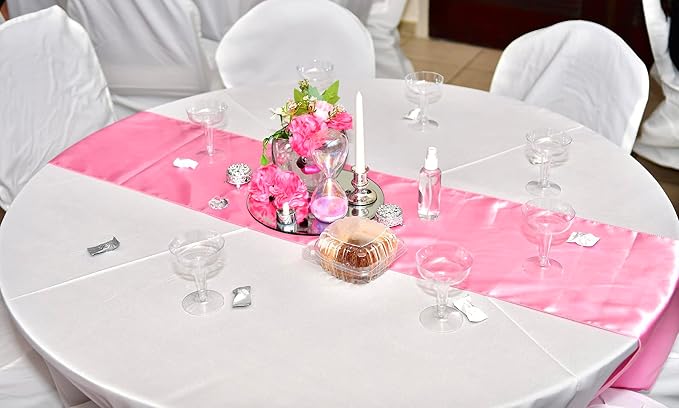 Pack of 10 Satin Terracotta Table Runners 12 x 108 Inches Table Runner - Image 8