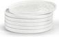 LIANYU Dinner Plates Set of 6, 10.2 Inch Large Ceramic Dessert Plate for Kitchen, Porcelain Serving Dishes for Salad Appetizer Cake Bread, Scratch Resistant, Microwave & Dishwasher Safe, Polar White