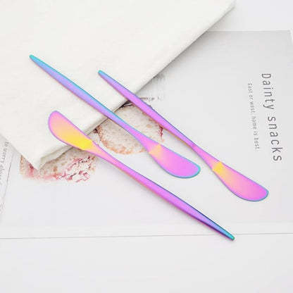 10 Pack Rainbow Cheese Spreader Knife, Stainless Steel Butter Spreader - Image 3