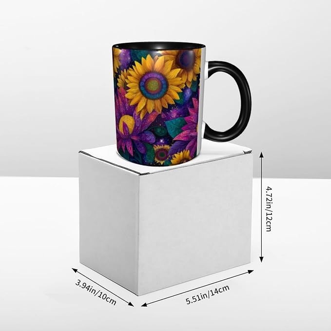 Sunflower Coffee Mug 11 Ounce Mugs Ceramic Tea Cup Drinking Water Cups | Novelty - Image 6