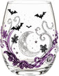 Halloween Printed Glass Cup, Ghost Pumpkin Themed Handleless Water Tumbler 15oz by Unknown