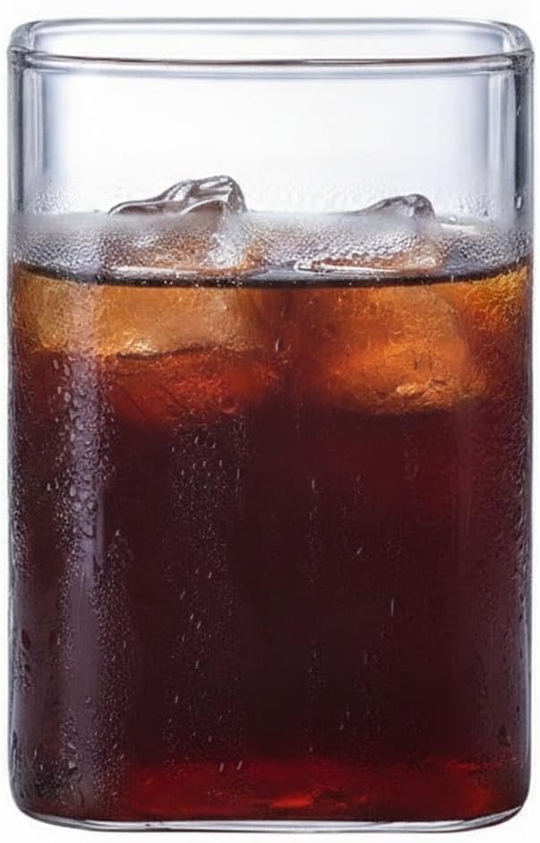 Drinking Cup Square Borosilicate Glass Tumbler Handleless Design by Unknown