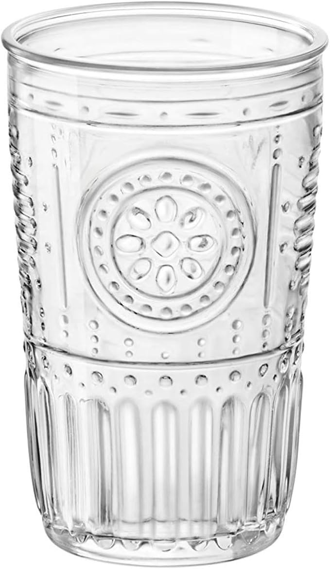 Bormioli Rocco Romantic Set Of 6 Cooler Glasses, 16 Oz. Clear Crystal Glass by Bormioli+Rocco