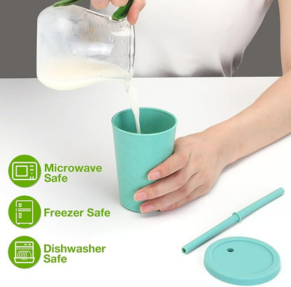 Mfacoy 4 Pack Wheat Straw Cups - Image 3