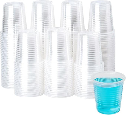 YEEHAW 100 Pack 3 oz Bathroom Plastic Cups, Disposable Mouthwash Cups, Samll Plastic Cup 3 oz for Cold Beverages, Ideal for Party, Tasting and Drinking