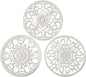 Extra Thick Silicone Trivet Mat for Hot Dishes, Hot Pots and Pans, Pot Holder, Hot Pad to Portect Your Table and Countertop, Kitchen Decor and Accessories,White, Set of 3