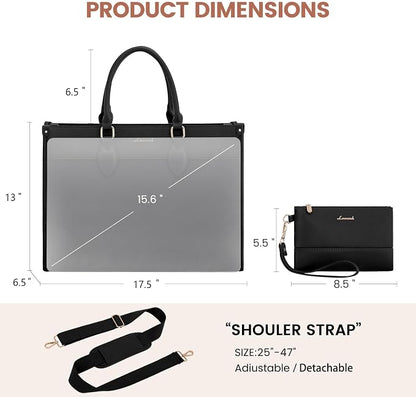 LOVEVOOK Laptop Bag for Women 17 lnch, Waterproof Laptops Tote Bags for Womens - Image 4