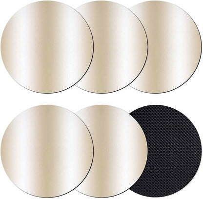 Ombre Beige Coasters Set of 6, Modern Minimalist Geometric Gradient Color by PIEPLE