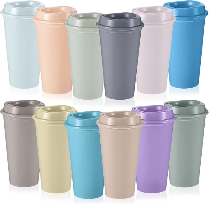 FillTouch 12 Pcs 16 oz Reusable Coffee Cups by FillTouch