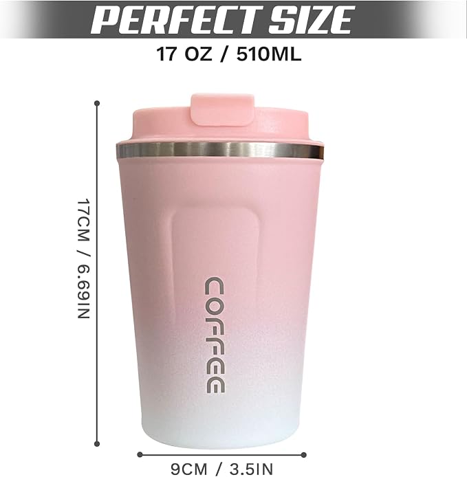 SPLMIFA Travel Coffee Mug Leak-Proof, Reusable Coffee Cups - Image 4