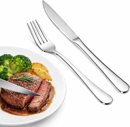 20-Piece Steak Knife and Dinner Fork Set by SANTUO