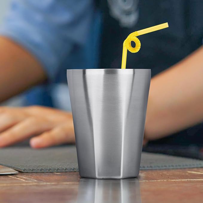 Beasea Stainless Steel Cups 10 oz, 4 Pack Small Bulk Stackable Stainless Steel - Image 7