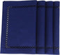Placemats Set of 4 for Dining Table with Hollow Edge Design- Table Mats 12x 18 Inch, Cloth Place mats Machine Washable (Blue 4pcs)