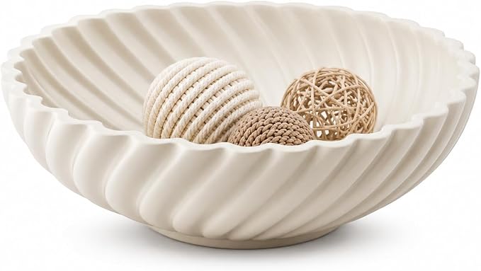 Ceramic Decorative Bowl, Stylish Fruit Bowl by HOMEKITCHENANDBEYOND