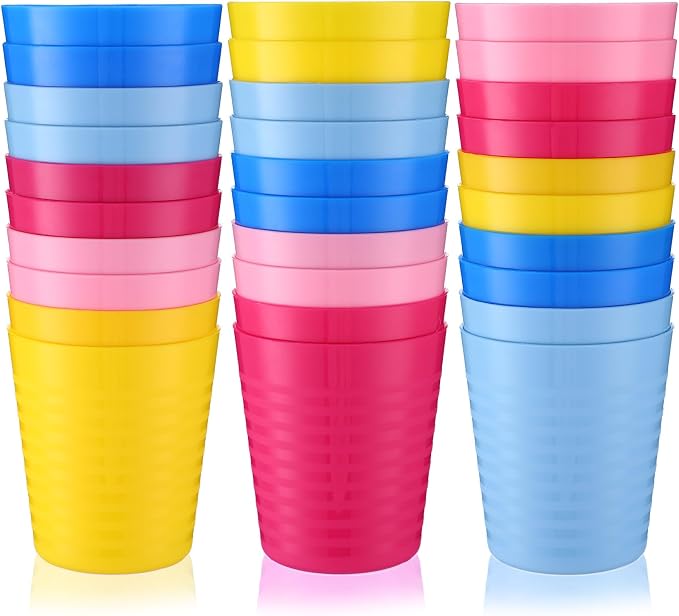 Eccliy 36 Pcs Kids Cups Bulk, 8 oz Plastic Toddler Drinking Cups Unbreakable by Eccliy