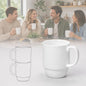 Stackable Porcelain Coffee Mug Set of 4 – 16oz Large Handle, Space-Saving by Unknown