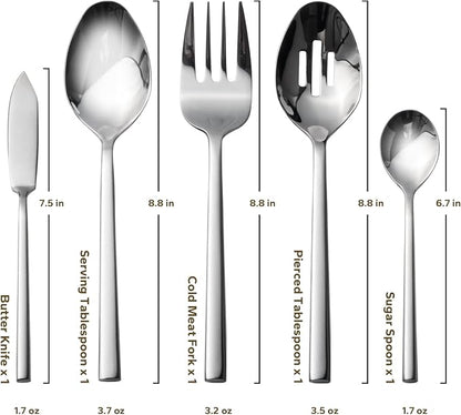 Alata Potter 65-Piece Forged Silverware Set, Service - Image 6