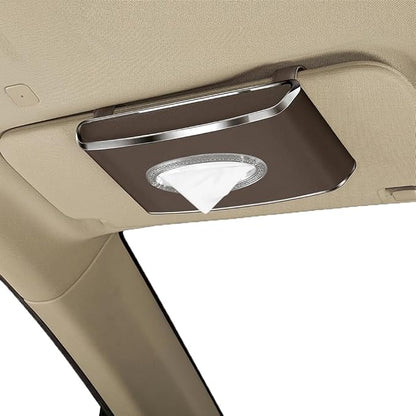 Faux Leather Car Tissue Box for Car Interior, Armrest & Back Seat Napkin by Oktree