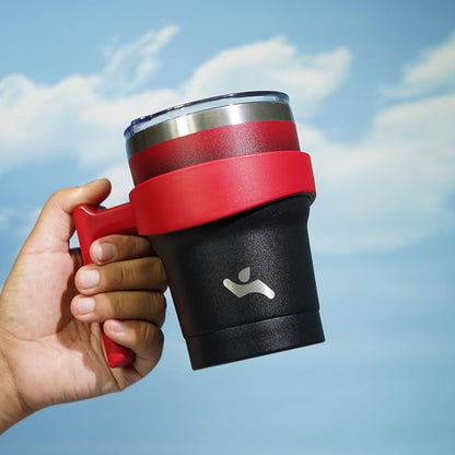 Konokyo 10 oz Tumbler with Handle and Straw, Insulated Travel Mug | Mystic - Image 5