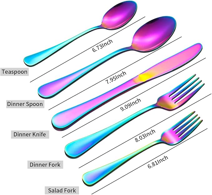 Rainbow Silverware Flatware Set - Image 2