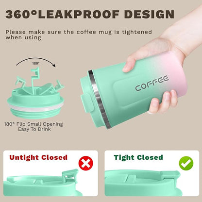 SPLMIFA Travel Coffee Mug Leak-Proof, Reusable Coffee Cups - Image 5
