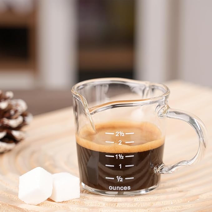 Espresso Shot Glass 3-Ounce Triple Pitcher Barista Double Spouts - Image 7
