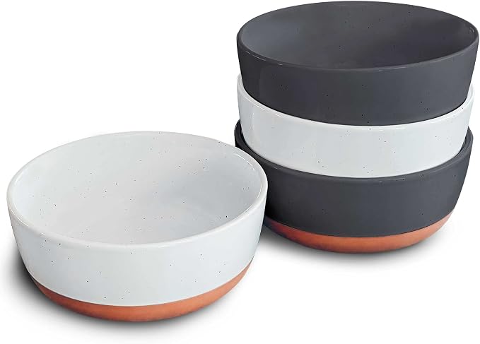 Mora Ceramic Flat Bowls Set of 4-25 oz- by MORA