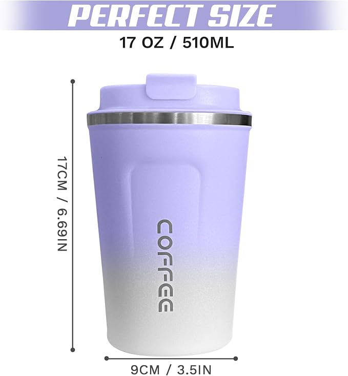 SPLMIFA Travel Coffee Mugs Leak-Proof, Reusable Coffee Cup - Image 4