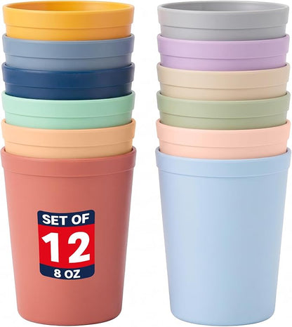 MASTERCOOK 12 Pcs. Small Reusable Cups –8 oz Unbreakable Drinking Glasses - Image 9