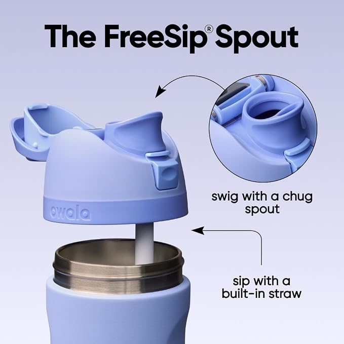 Owala FreeSip Kids Stainless Steel Water Bottle 16 oz Out of the Blue - Image 3