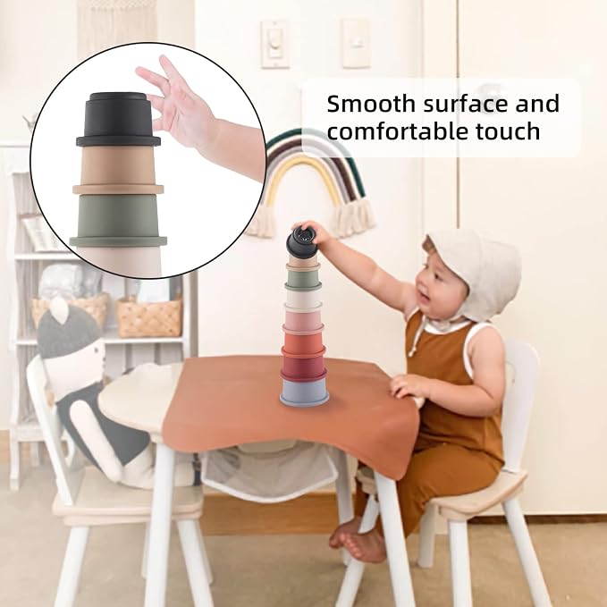 ZYFLSQ Stacking Cups Baby Toy, Nesting Cups 8 Pcs - Image 3