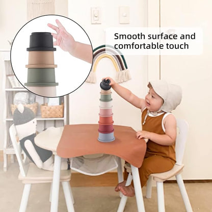 ZYFLSQ Stacking Cups Baby Toy, Nesting Cups 8 Pcs - Image 3