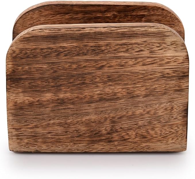 Burning Finish Mango Wood Napkin Holders - Image 2