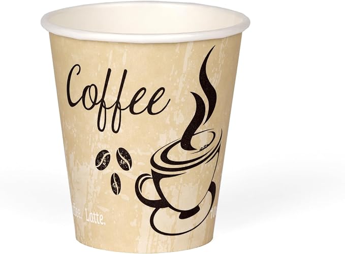 Disposable Coffee Cups, To Go Paper Hot Cups, Classic Design - Image 2