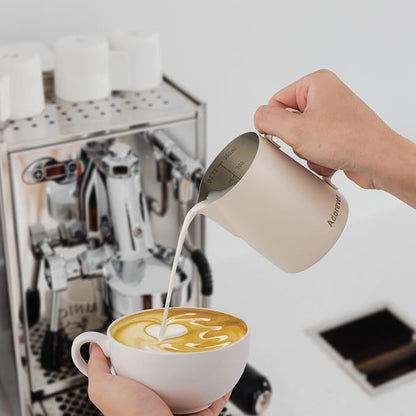 Milk Frothing Pitcher, 350ml/12oz Steaming Pitchers Stainless Steel Milk Coffee - Image 3