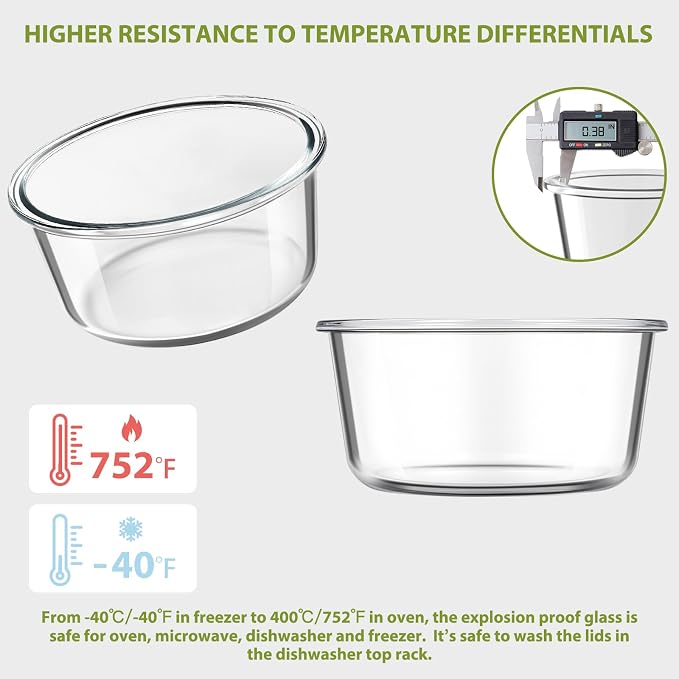 25oz Glass Meal Prep Containers - Image 4