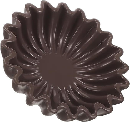 jojofuny Decorative Wavy Edge Bowl 6-inch Black Resin Snack Container Jewelry and Key Storage Holder Multipurpose Organizer for Living Room Tabletop Home Décor