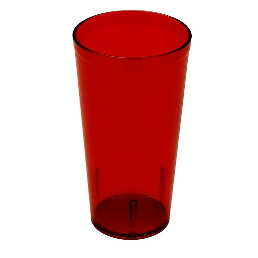 G.E.T. 6620-1-R-EC Heavy-Duty Plastic Restaurant Tumblers, 20 Ounce, by GET