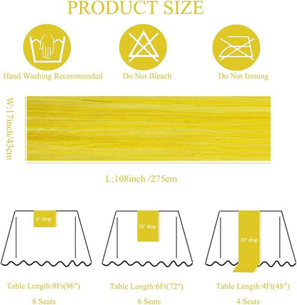 3Pack Yellow Cheesecloth Table Runner 17x108inch Sheer Yellow Table Runner | - Image 3