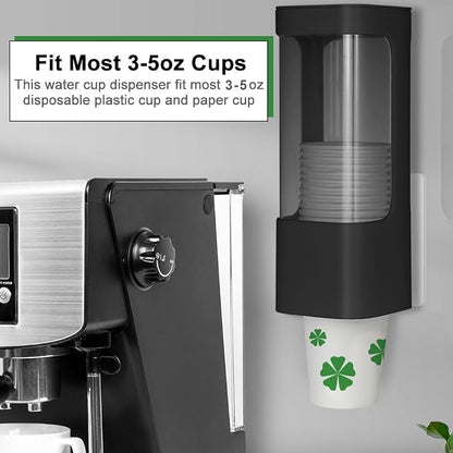 Cup Dispenser, Wall Mount Water Cooler Cups Holder Fit 3-5oz Cup | Fit Paper & - Image 5