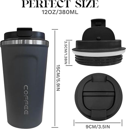 Insulated Travel Coffee Mug, Stainless Steel Coffee Cup - Image 4